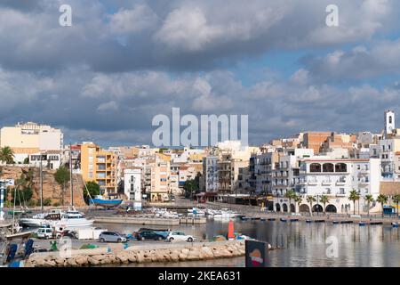 Küstenstadt L'Ametlla de Mar Spanien Costa Dorada nördlich von L`ampolla und dem Ebro-Delta in der Provinz Tarragona Katalonien Stockfoto